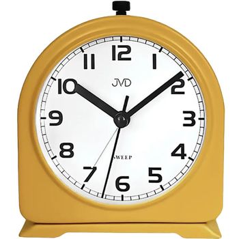 Żółty budzik analogowy JVD SRP2221.1 – metalowy, mechaniczny ..jpg