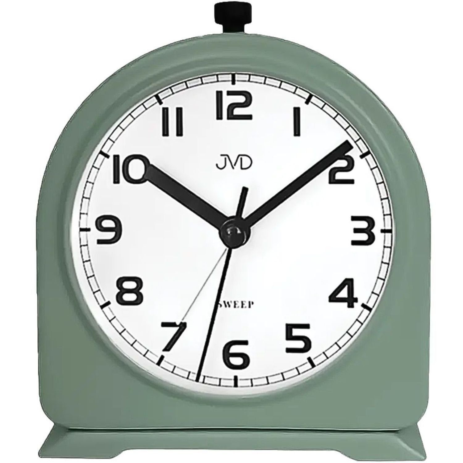 Zielony budzik analogowy JVD SRP2221.2 – zielony, metalowy, mechaniczny.jpg