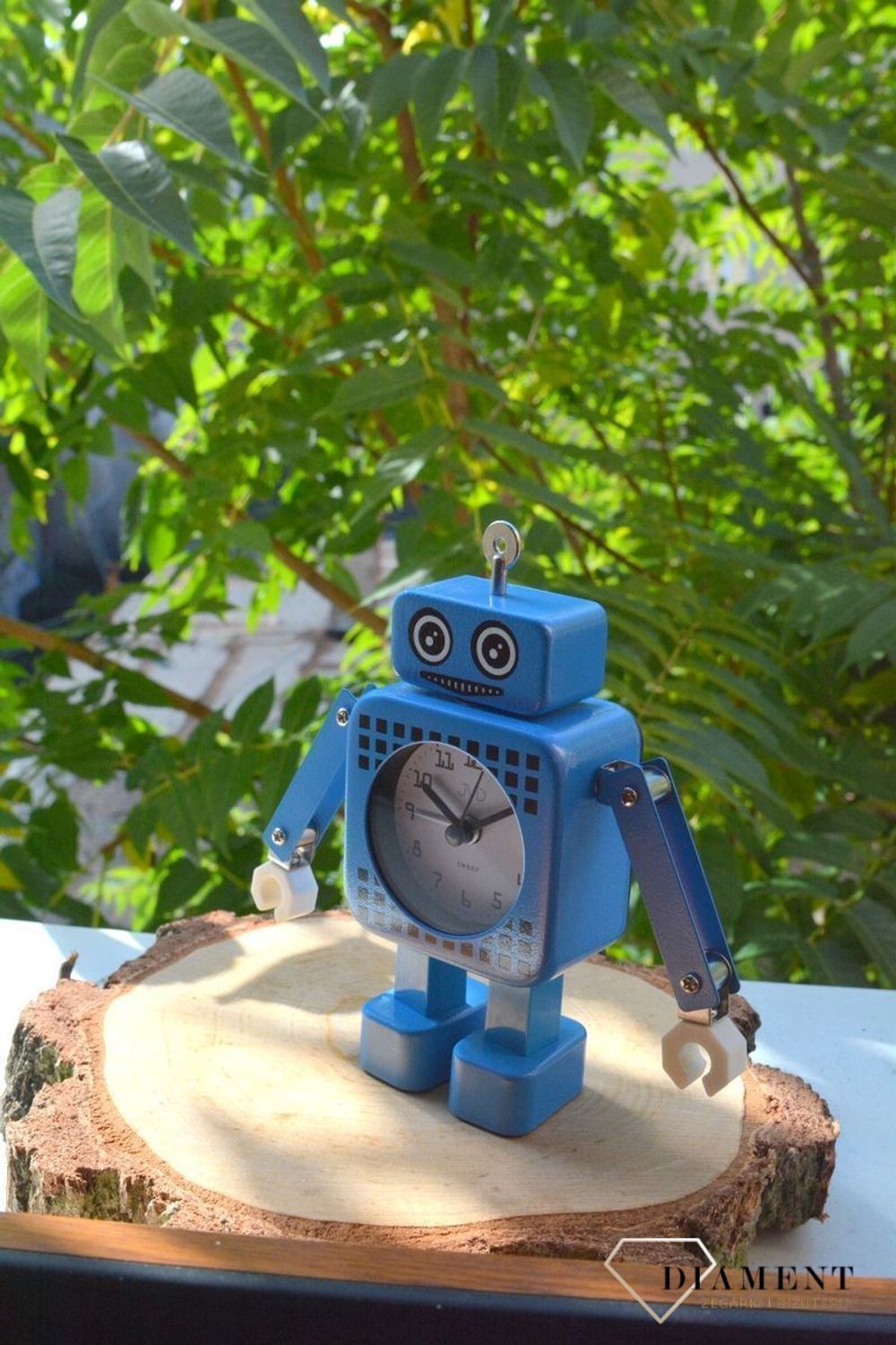 Budzik JVD dziecięcy niebieski Robot SRP2304.1. Budzik w kształcie robota. Budzik dla dziecka, dla chłopca. Budziki Zegarki budziki Budzik dla dzieci.jpg