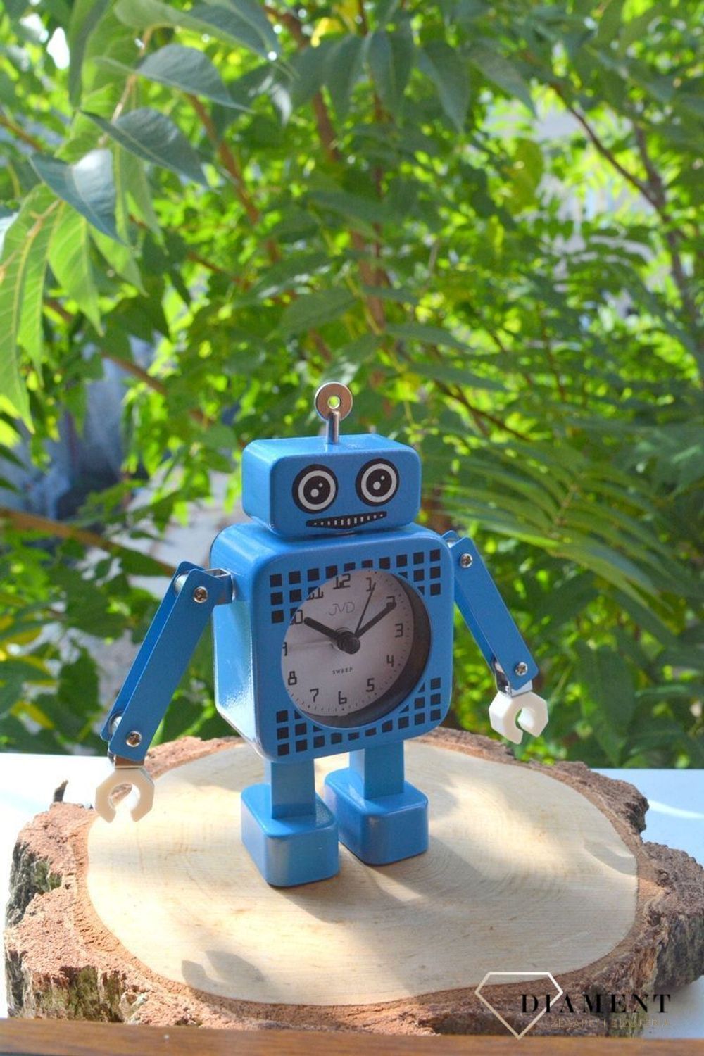 Budzik JVD dziecięcy niebieski Robot SRP2304.1. Budzik w kształcie robota. Budzik dla dziecka, dla chłopca. Budziki Zegarki budziki Budzik dla dzieci.jpg