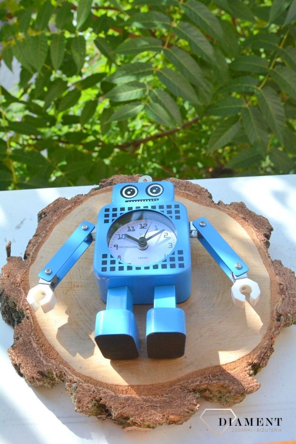 Budzik JVD dziecięcy niebieski Robot SRP2304.1. Budzik w kształcie robota. Budzik dla dziecka, dla chłopca. Budziki Zegarki budziki Budzik dla dzieci.jpg