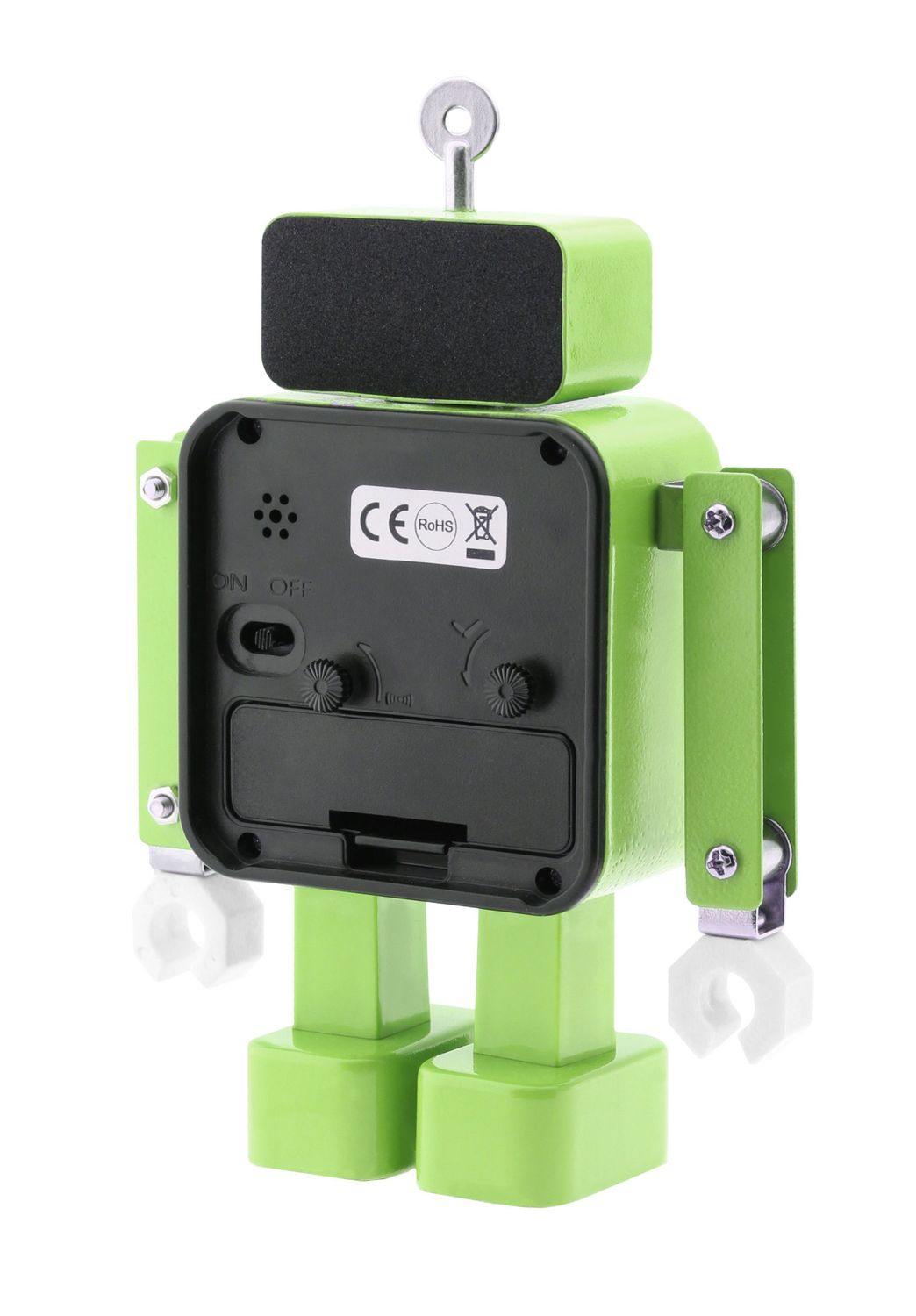 Budzik JVD w kształcie zielonego robota SRP2305 (4).jpg