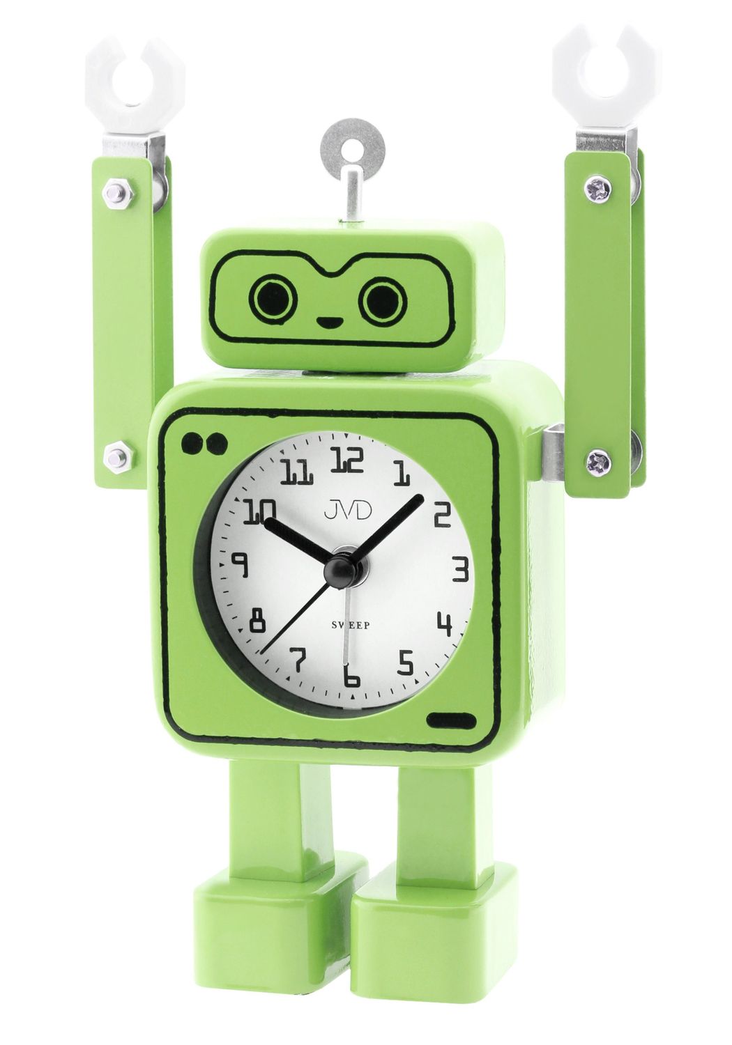 Budzik JVD w kształcie zielonego robota SRP2305 (4).jpg