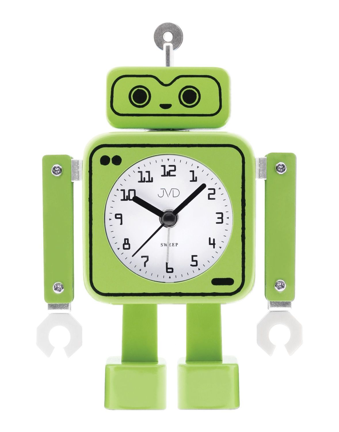 Budzik JVD w kształcie zielonego robota SRP2305 (4).jpg