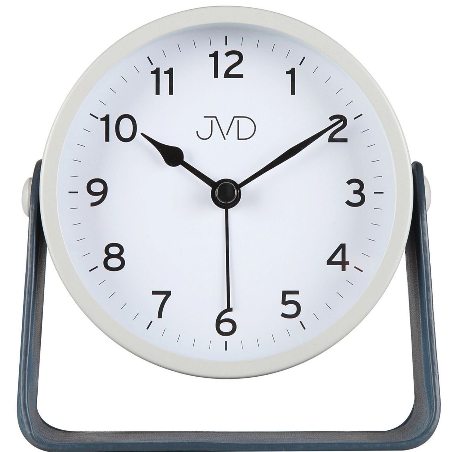 Szary budzik analogowy JVD DIA-SRP2313.2– plastikowa obudowa, kompaktowy design budzik nowoczesny.jpg