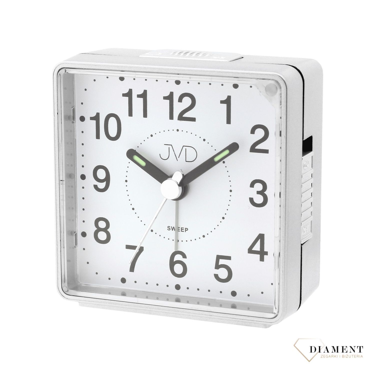 Budzik klasyczny JVD kwadratowy srebrny SRP26 (2).jpg