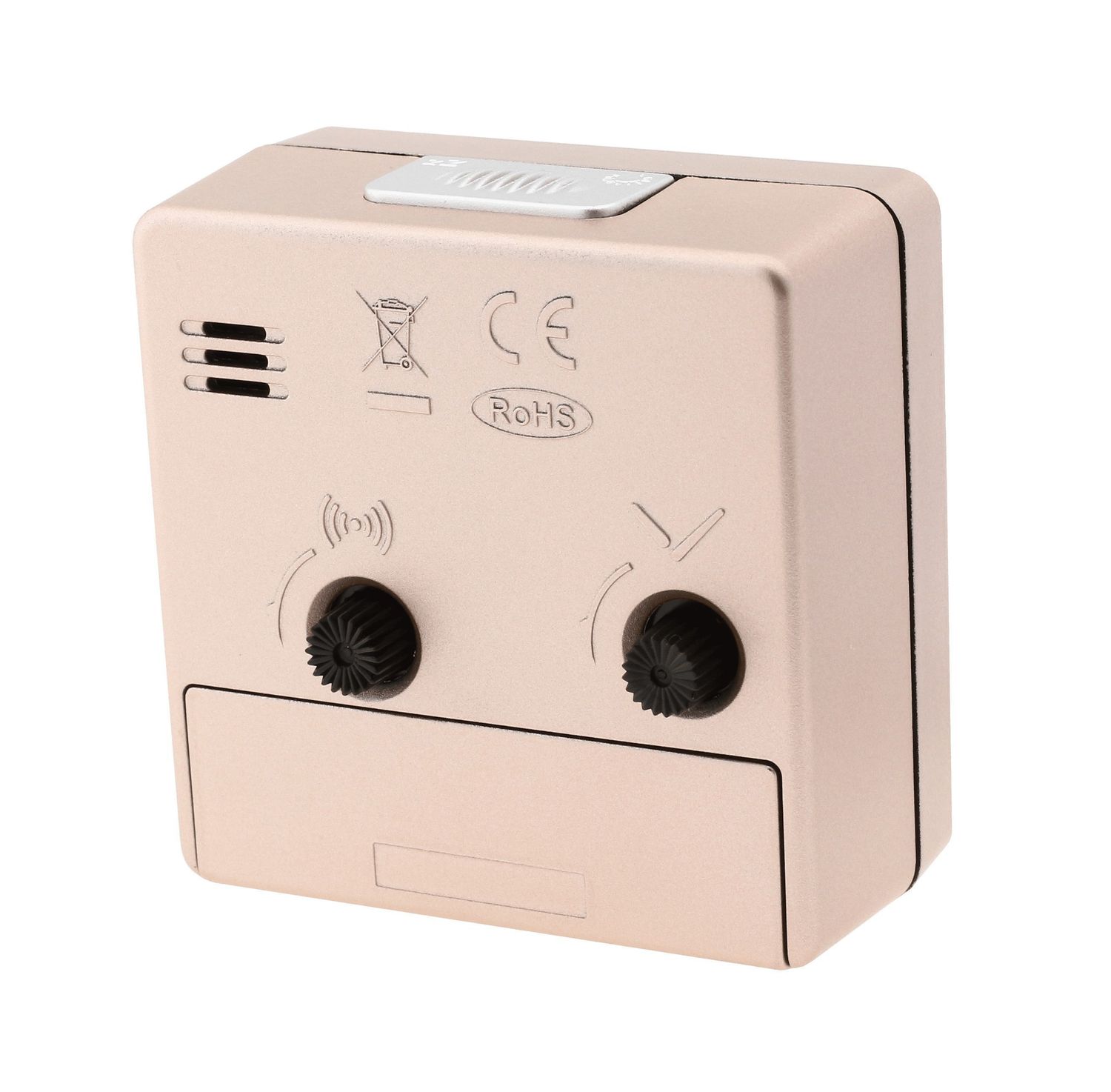 Budzik klasyczny JVD kwadratowy różowe złoto SRP26 (2).jpg