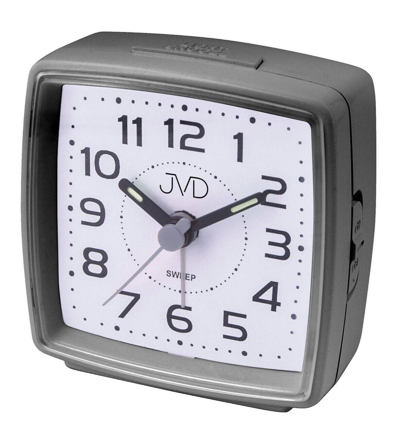 Budzik klasyczny JVD cichy mechanizm drzemka SRP28.4 szary.jpg