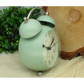 Budzik retro JVD SRP2810.3 zielony – cichy mechanizm, alarm Bell jvd.jpg