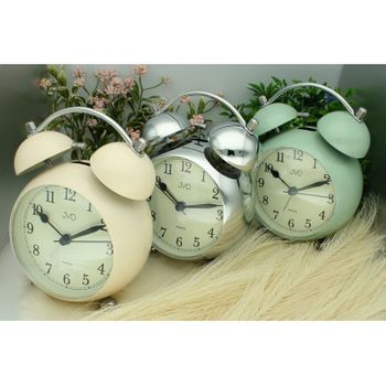 Budzik retro JVD– cichy mechanizm, alarm Bell.jpg