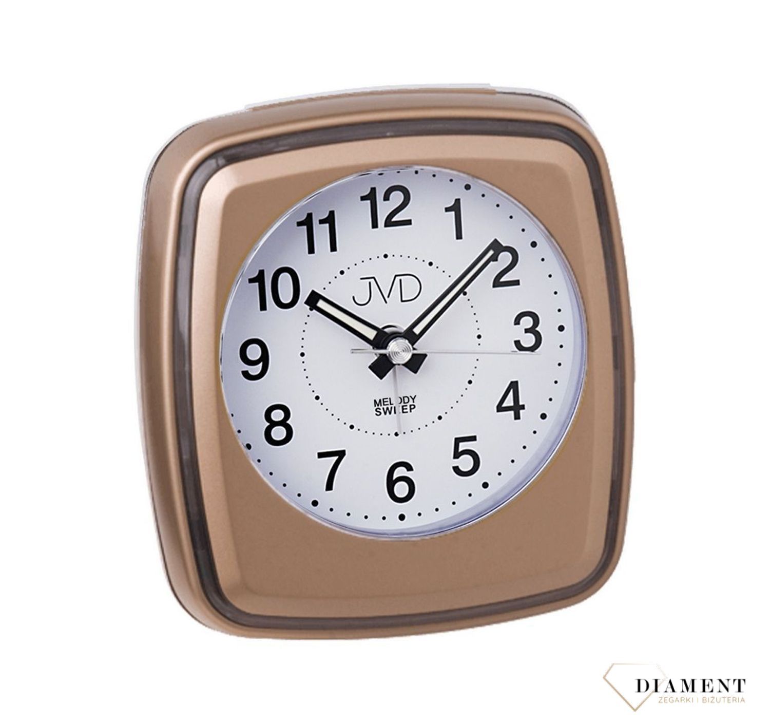 Budzik na baterie JVD kwadrat różowe złoto SRP313.3.jpg