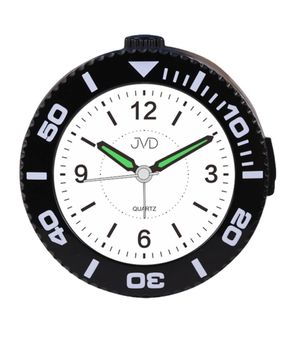 Budzik analogowy JVD SRP507.1 czarny z płynnym mechanizmem Sweep i drzemką (2).jpg