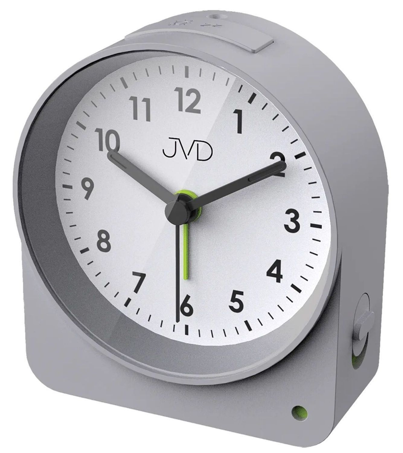 Budzik klasyczny JVD cichy mechanizm drzemka SRP5138.2 szary. Budzik klasyczny JVD. Klasyczny budzik biały. Budzik kwadratowy z cichym mechanizmem. Mały budzik z drzemką. Budzik z automatycznym podświetleniem..jpg