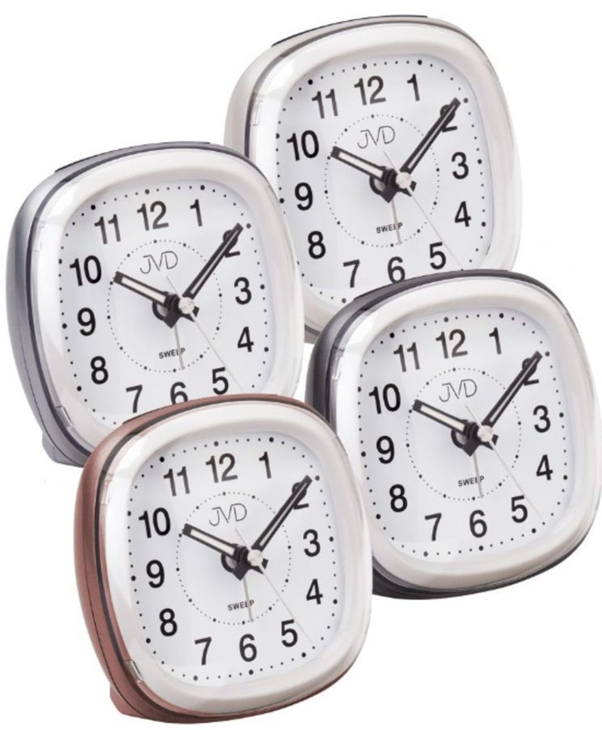 Budzik na baterię Lavvu biały cichy mechanizm SRP811.White.jpg