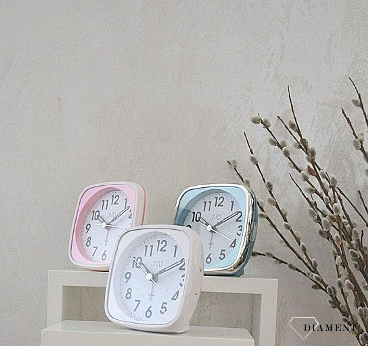 Budzik na baterię JVD Różowy SRP838.4vv.jpg