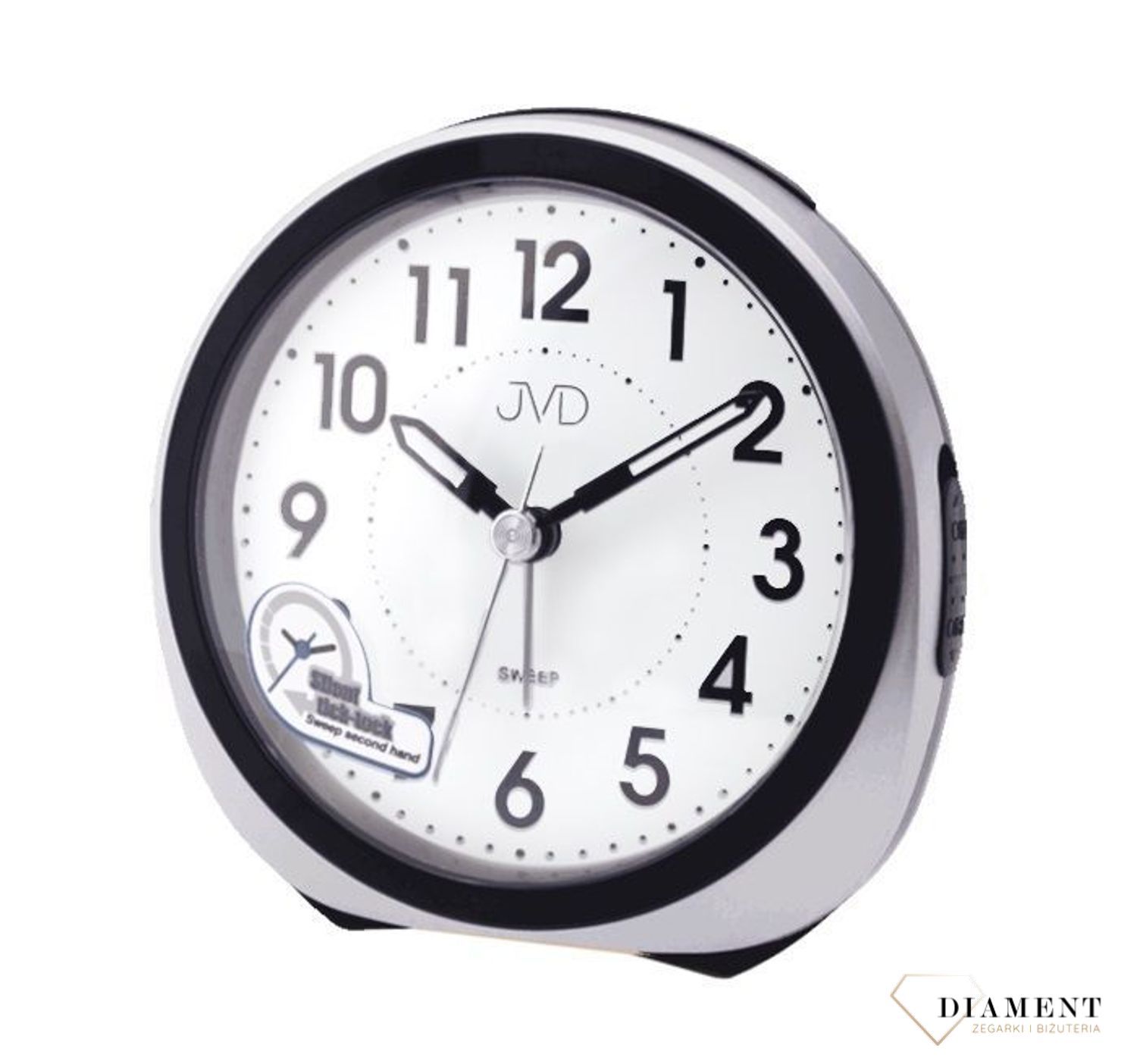 Budzik JVD SRP872.1 z płynącym sekundnikiem.jpg