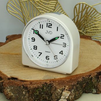 Budzik analogowy JVD SRP902.1 biały – cichy mechanizm, LED, drzemka..jpg