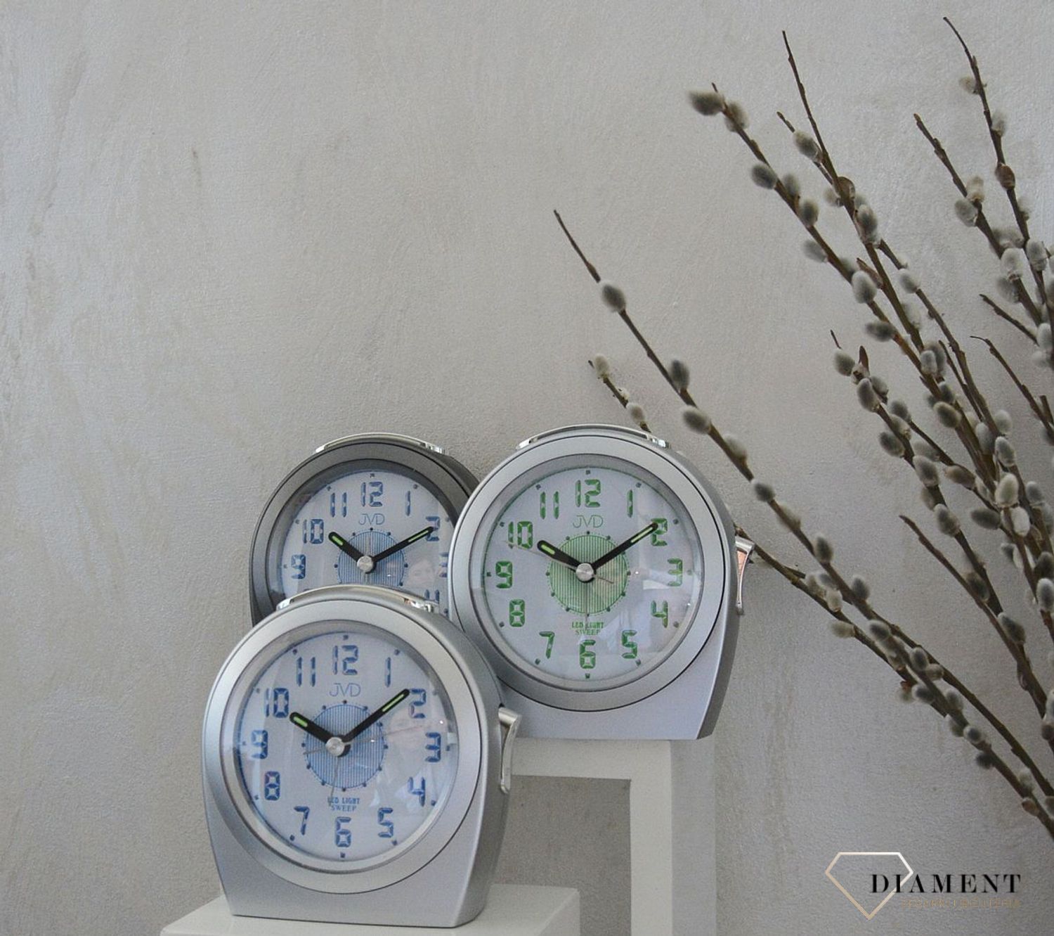 Budzik na baterię JVD SRP910.15 Light Sensor szary ✓ Budziki na baterię ✓ v (1).jpg