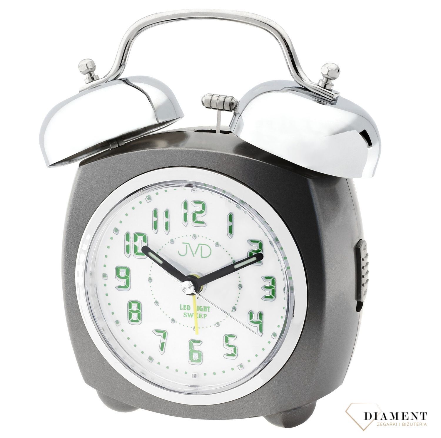 Budzik na baterię Retro JVD  Light Sensor szary SRP930 (2).jpg