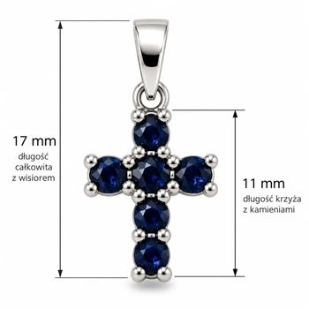 Zawieszka srebrna próby 925 krzyżyk z szafirem 0,60 ct – elegancka biżuteria z kamieniem szlachetnym (3).jpg