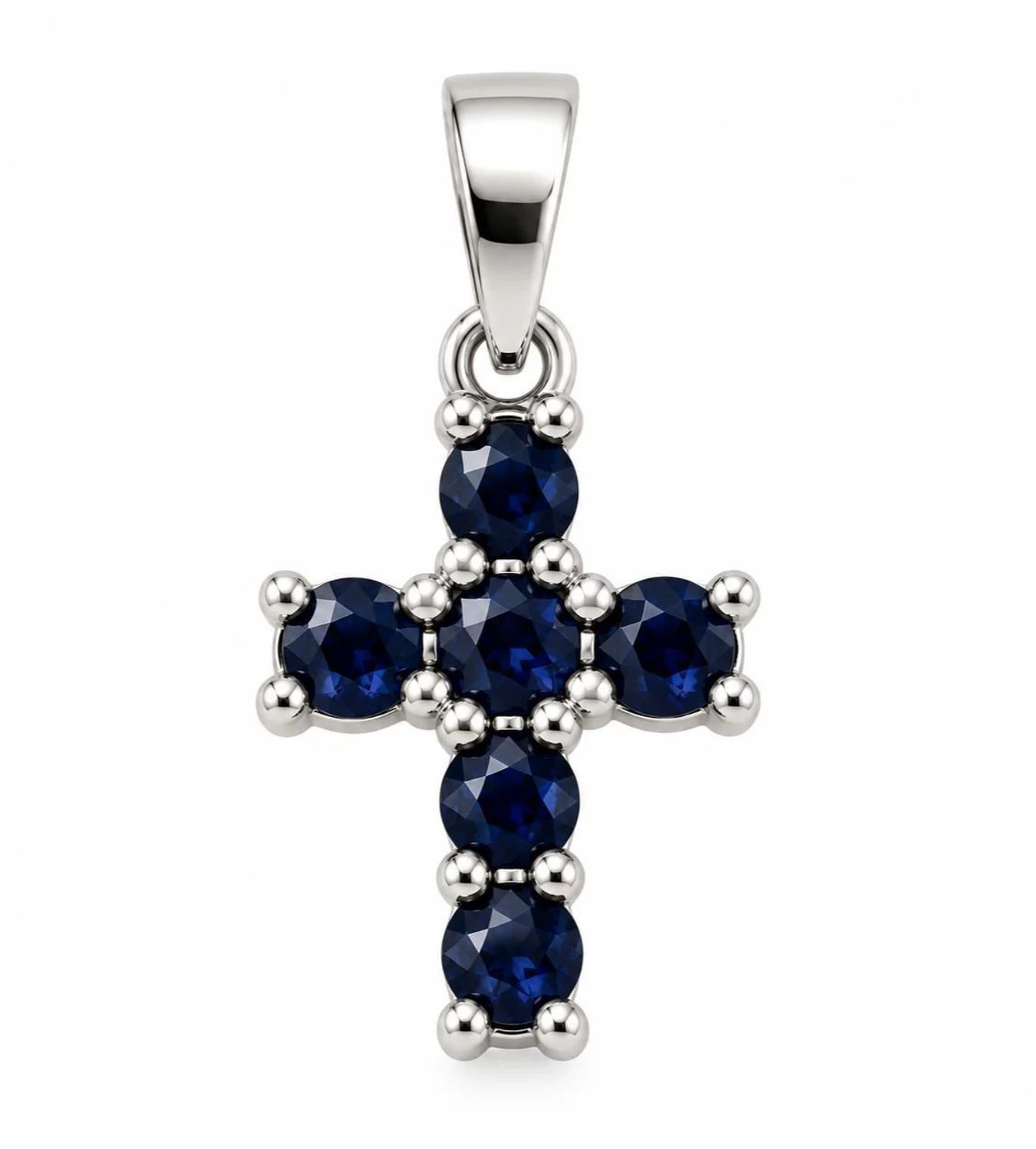 Zawieszka srebrna próby 925 krzyżyk z szafirem 0,60 ct – elegancka biżuteria z kamieniem szlachetnym (1).jpg