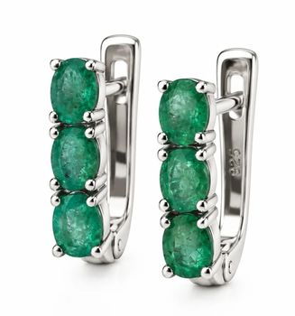 Kolczyki srebrne próby 925 z naturalnym szmaragdem 1,08 ct – angielskie zapięcie  Elegancka biżuteria damsk (1).jpg