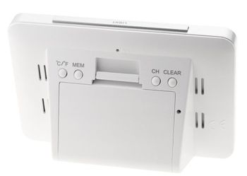 Zegar cyfrowy JVD stacja pogody sterowana radiowo T3364.1, biała wyposażona jest w kwarcowy mechanizm, zasilany za pomocą baterii. Posiada bardzo wysoką dokładność mierzenia czasu +- 10 sekund w przeciągu 30 dn.jpg