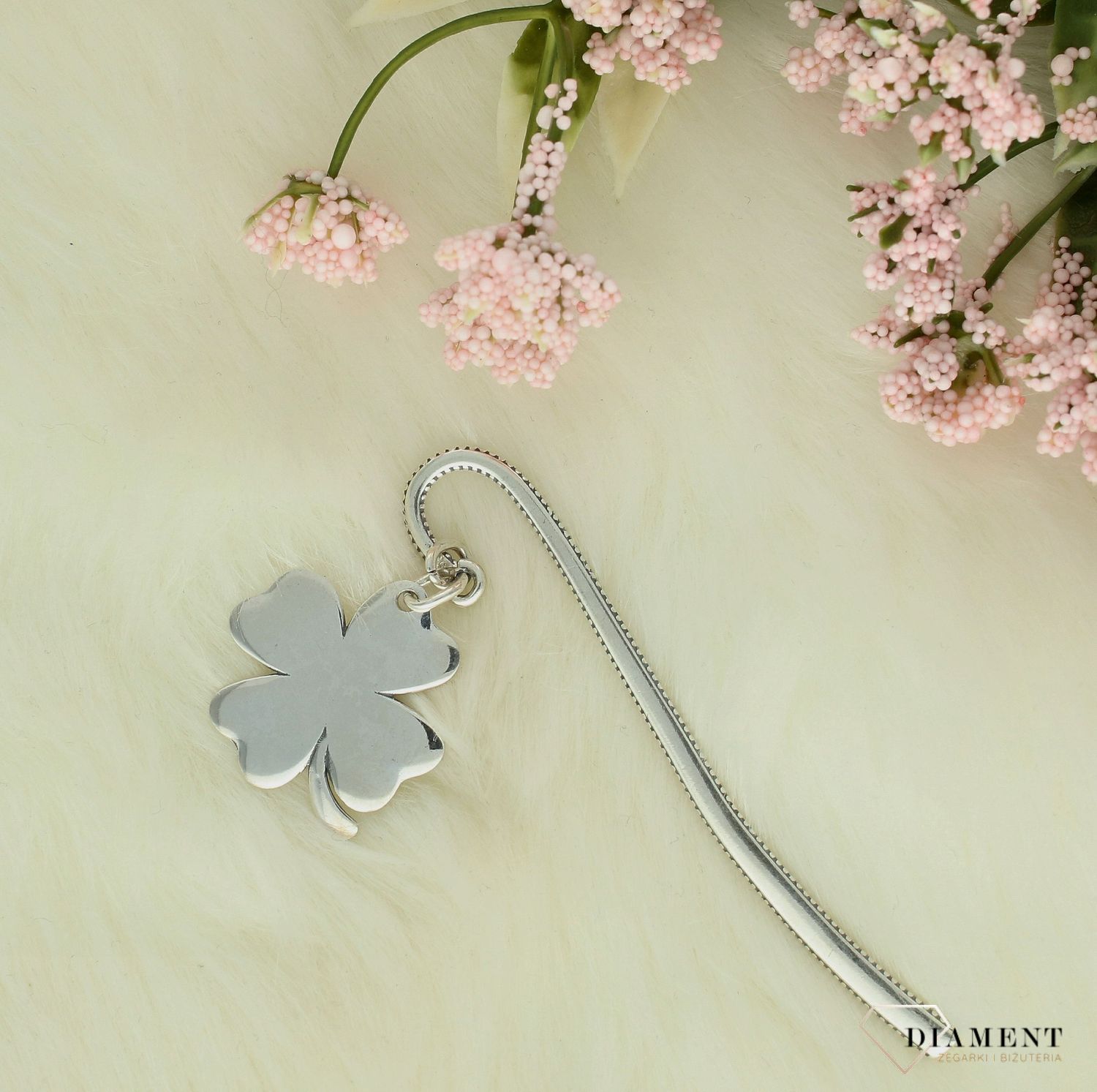 Srebrna zakładka do książki Ag 925 koniczynka DIA-ZAK-11352-925 (2).jpg