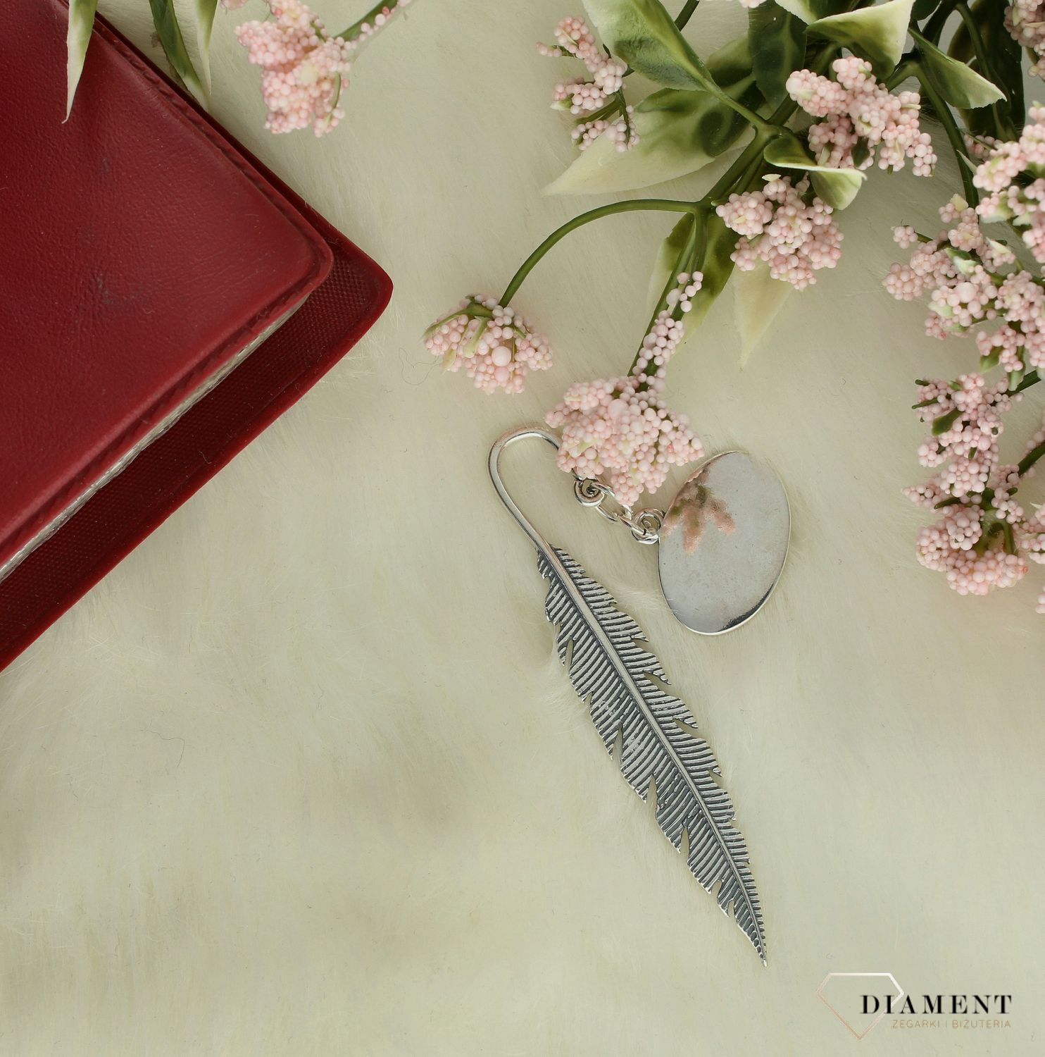 Srebrna zakładka do książki Ag 925 piórko na Dzień Nauczyciela DIA-ZAK-11353-925 (2).jpg