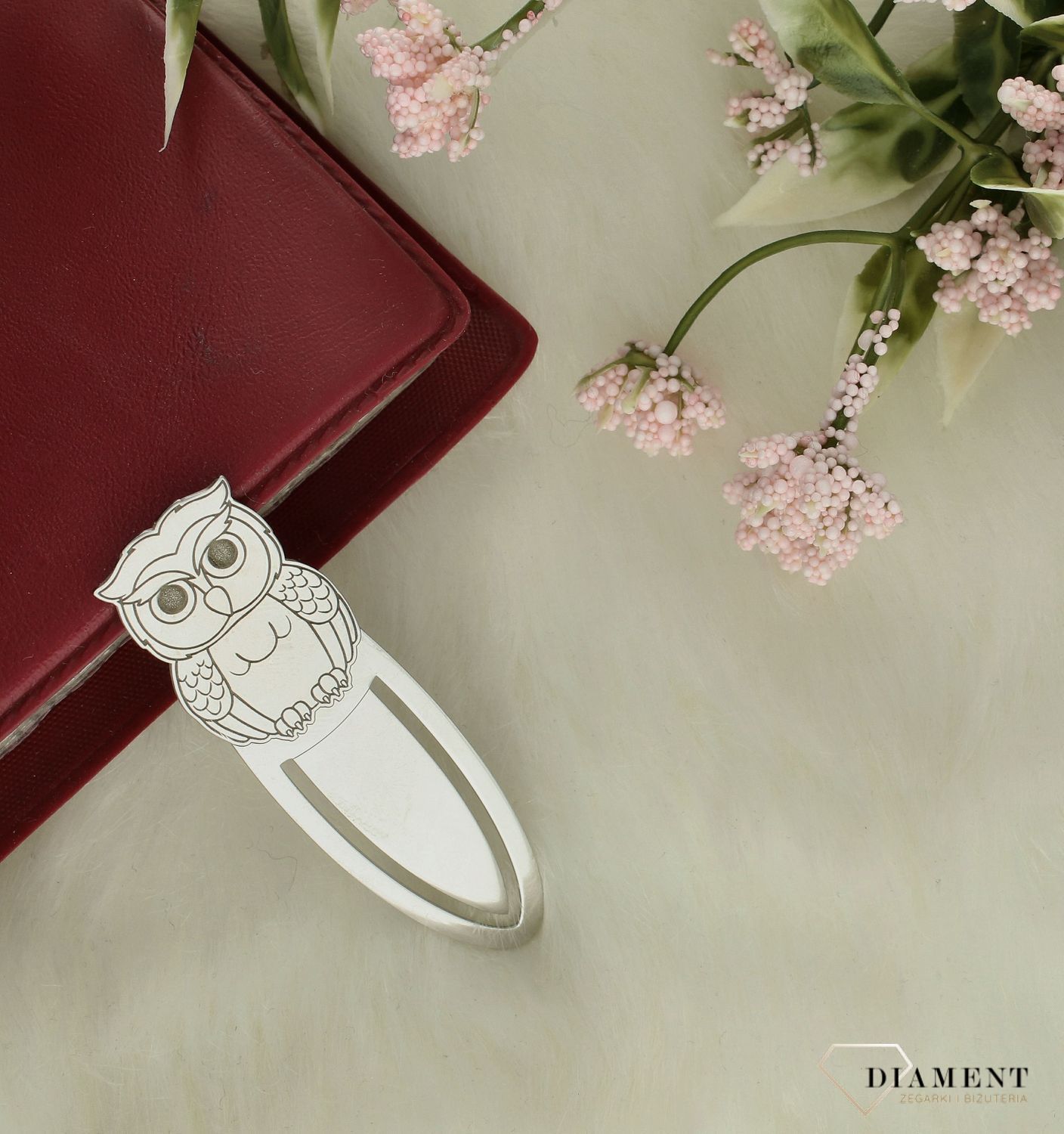 Srebrna zakładka do książki Ag 925 sowa DIA-ZAK01R-925. Srebrna zakładka do książki. Zakładka do książki sowa. Srebrne piórko zakładka do książki. Zakładka do książki na prezent..jpg