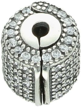Srebrne zapięcie próby 925 – elegancki zamiennik do bransoletek Pandora. Zdobione cyrkoniami, trwałe i bezpieczne. Wielkość 1,0 cm. Idealne do biżuterii modułowej.2.jpg