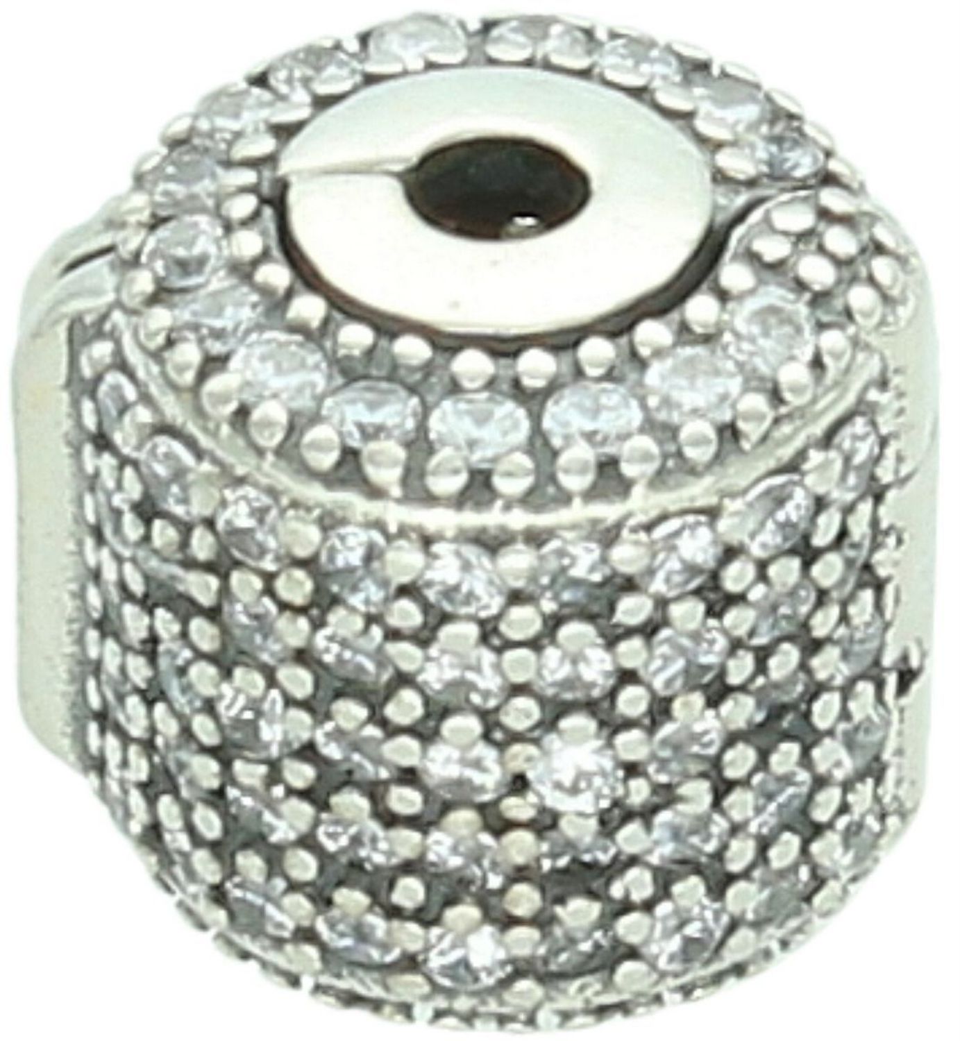 Srebrne zapięcie próby 925 – elegancki zamiennik do bransoletek Pandora. Zdobione cyrkoniami, trwałe i bezpieczne. Wielkość 1,0 cm. Idealne do biżuterii modułowej.1.jpg