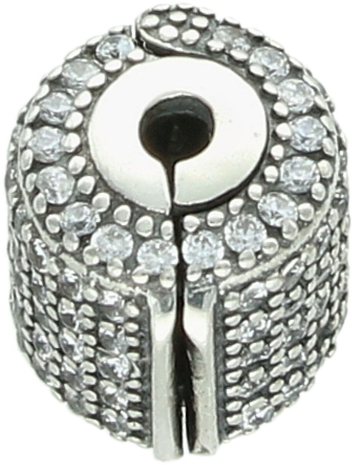 Srebrne zapięcie próby 925 – elegancki zamiennik do bransoletek Pandora. Zdobione cyrkoniami, trwałe i bezpieczne. Wielkość 1,0 cm. Idealne do biżuterii modułowej.1.jpg