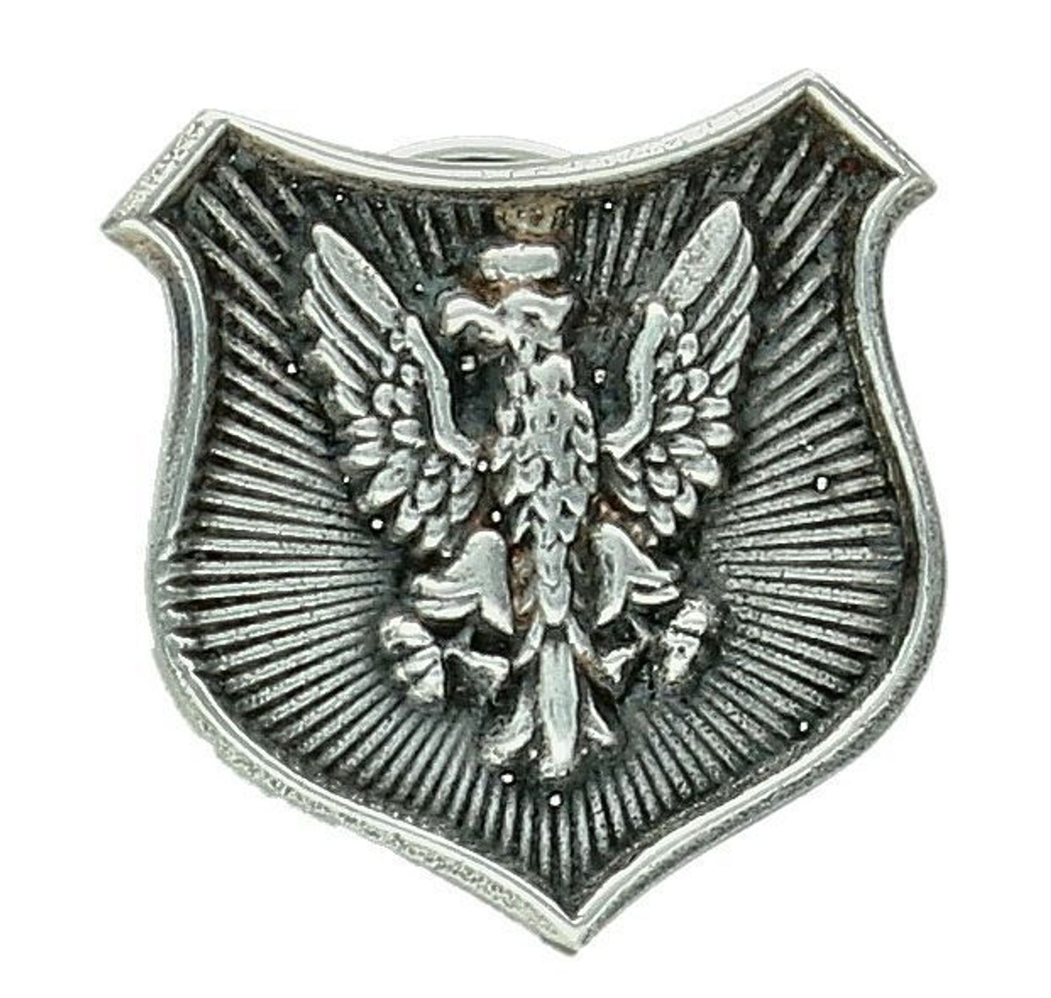 Srebrna przypinka do klapy marynarki z orzełkiem, model DIA-ZAP-1697-925. Próba 925, waga 3,96 g, wymiary 1,8 x 1,8 cm. Stylowa i elegancka ozdoba o patriotycznym charakterze.1.jpg