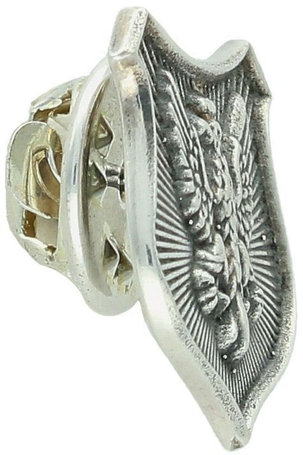 Srebrna przypinka do klapy marynarki z orzełkiem, model DIA-ZAP-1697-925. Próba 925, waga 3,96 g, wymiary 1,8 x 1,8 cm. Stylowa i elegancka ozdoba o patriotycznym charakterze.1.jpg