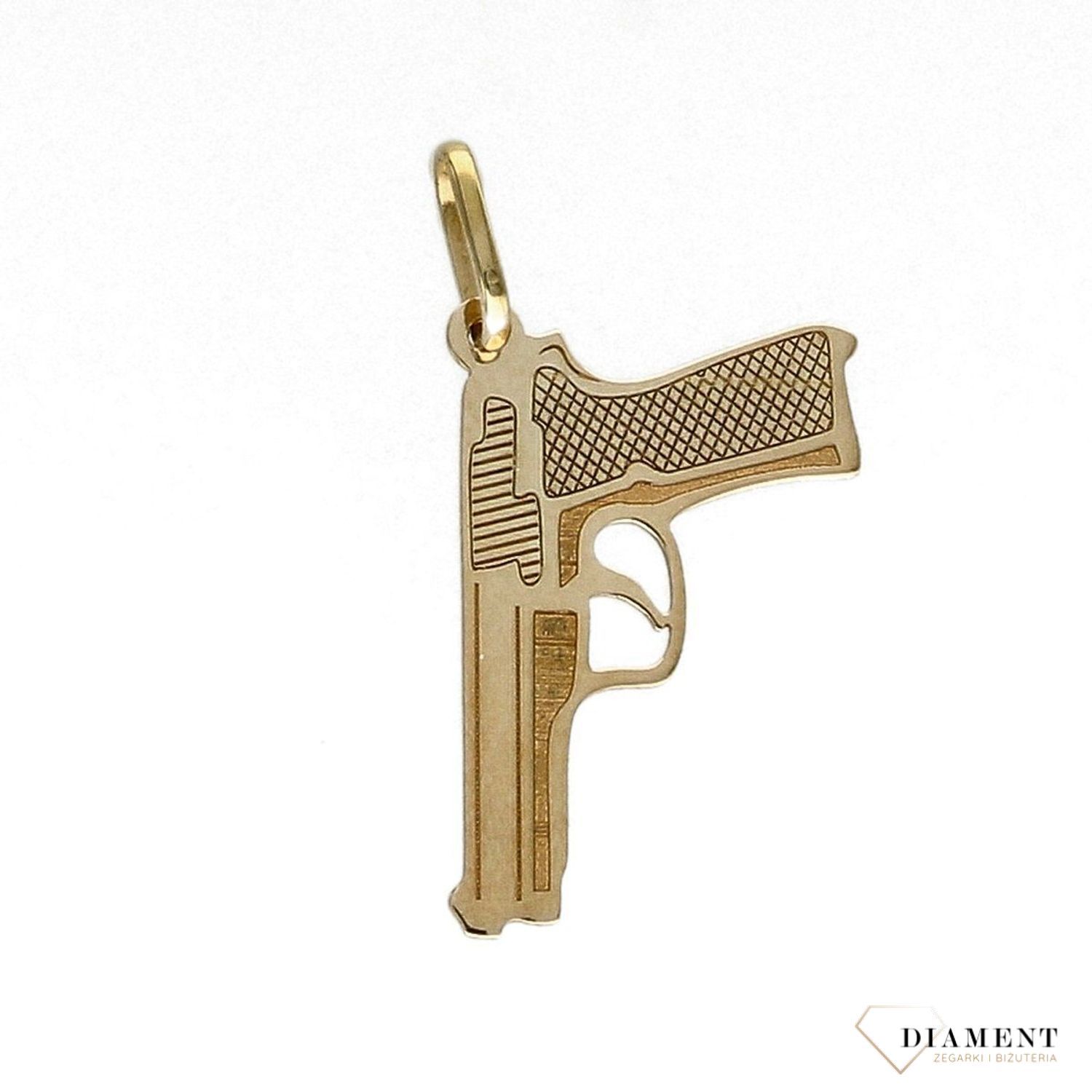 Złota zawieszka 333 pistolet.jpg