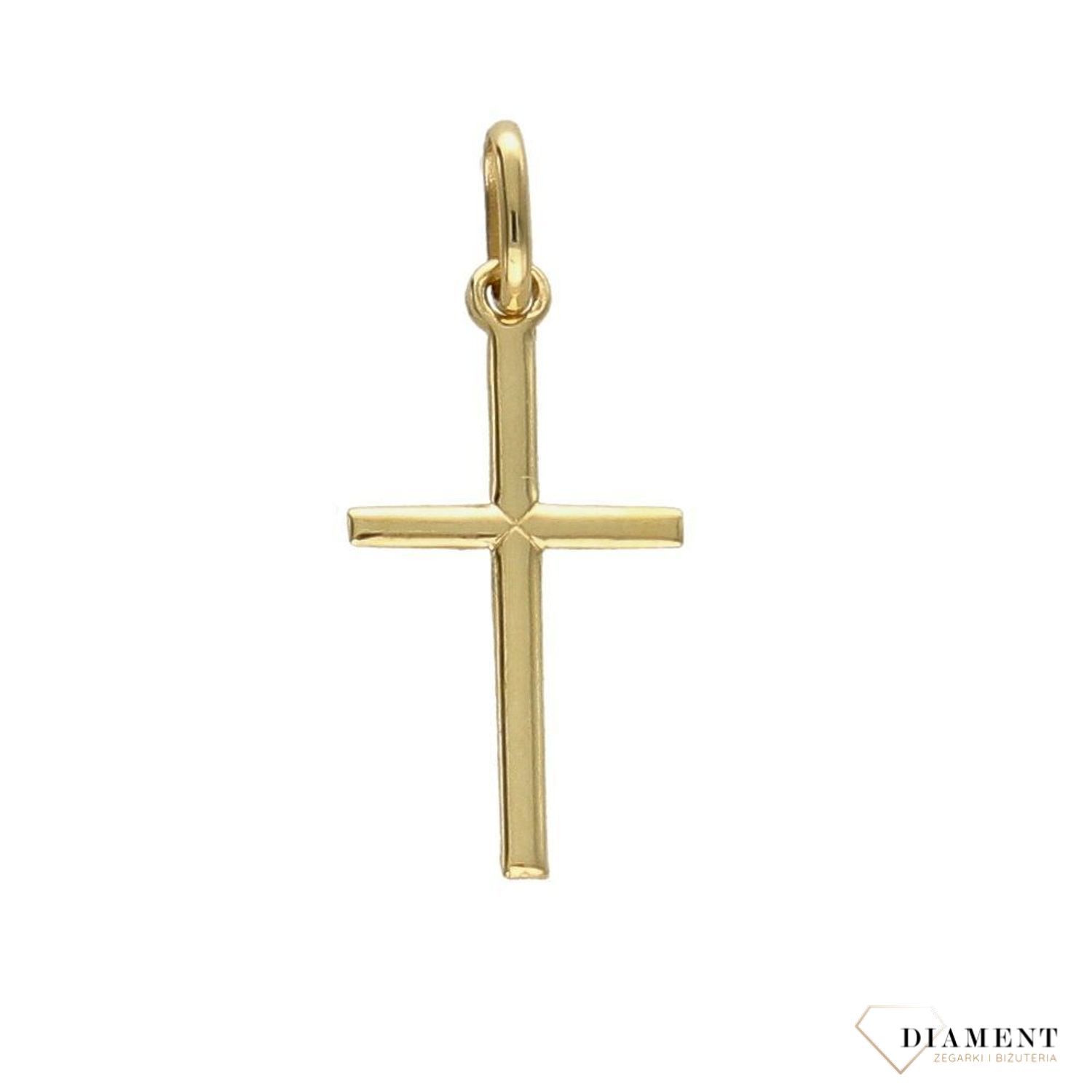 Zawieszka na łańcuszek ' prosty krzyżyk ' DIA-ZAW-0116-585.jpg