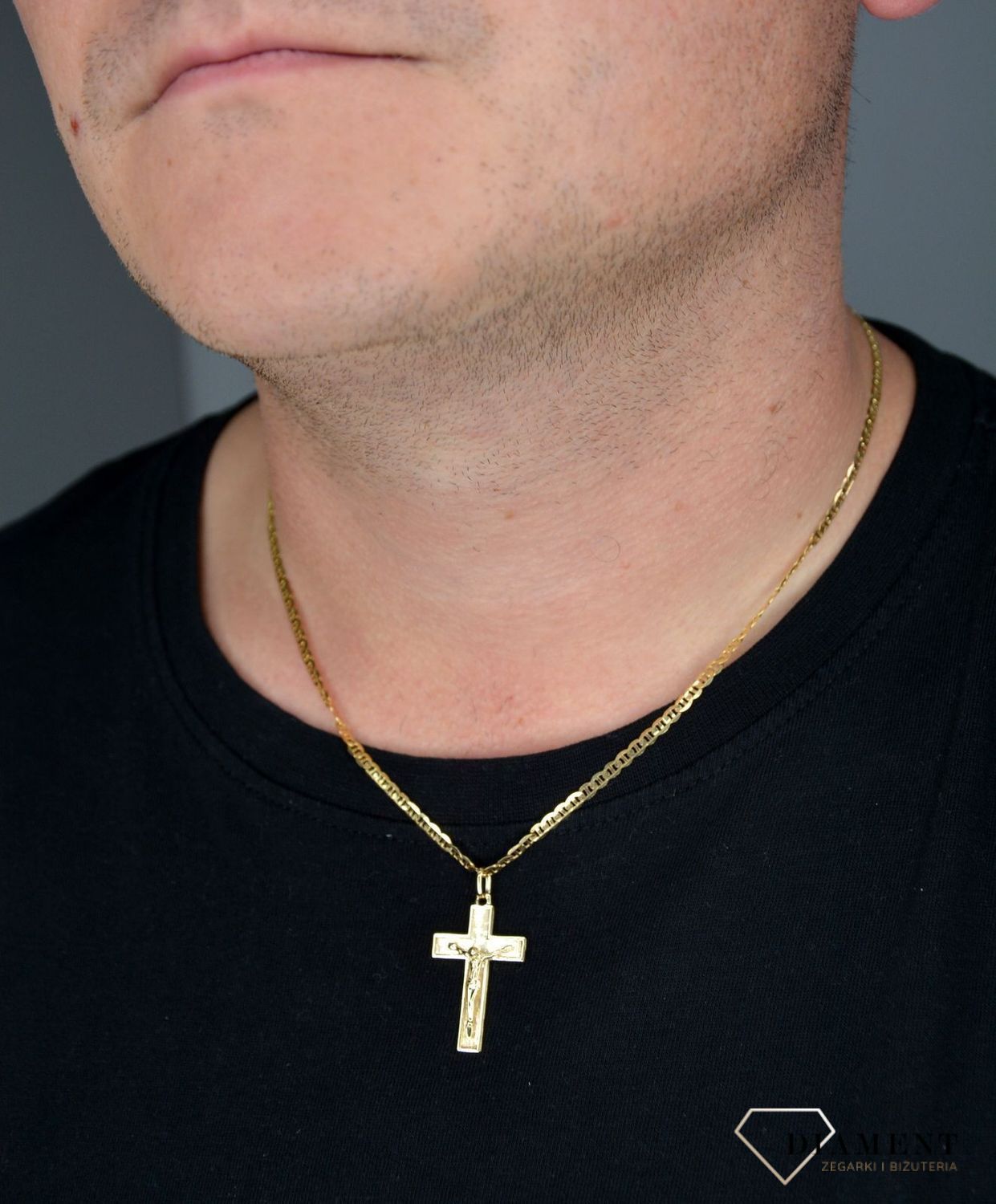 Złota zawieszka na łańcuszek krzyżyk ze ' Złota Pasyjka ' DIA-ZAW-0120-585.jpg