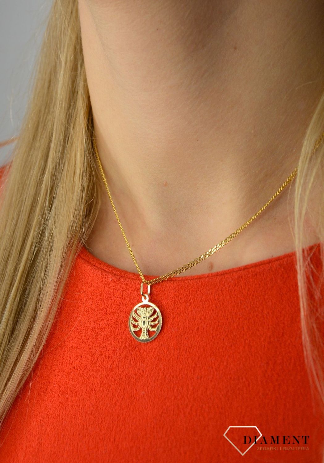 Złota zawieszka 585 znak zodiaku rak DIA-ZAW-0124-585.jpg