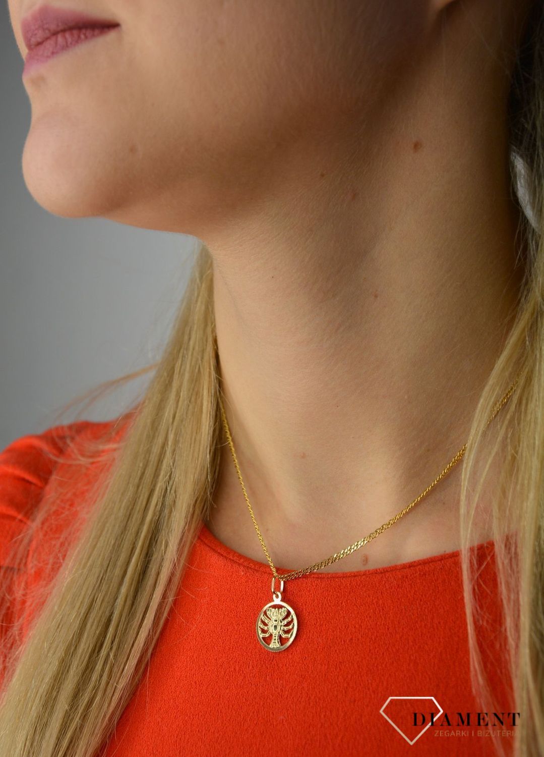 Złota zawieszka 585 znak zodiaku rak DIA-ZAW-0124-585.jpg