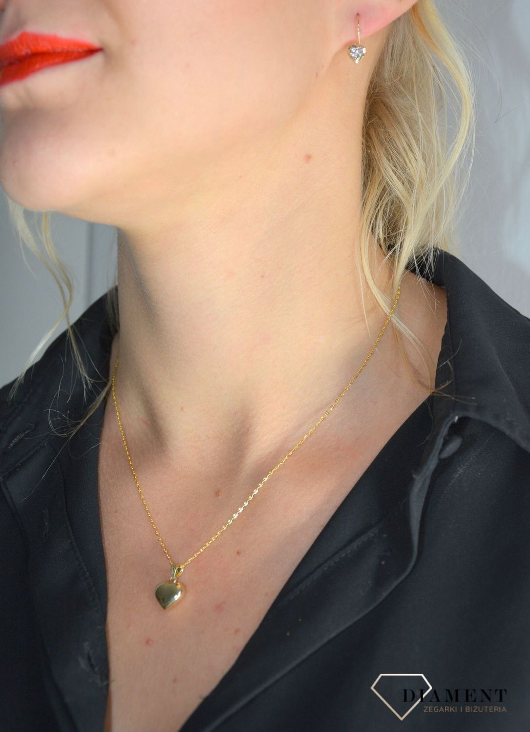 Złota zawieszka 585 wypukłe gładkie serce DIA-ZAW-0351-585.jpg