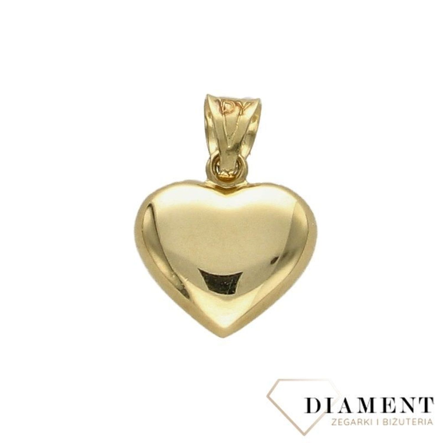 Złota zawieszka 585 wypukłe gładkie serce DIA-ZAW-0351-585.jpg