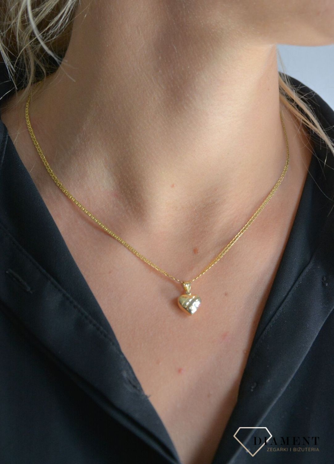 Złota zawieszka 585 wypukłe serce DIA-ZAW-0352-585.jpg