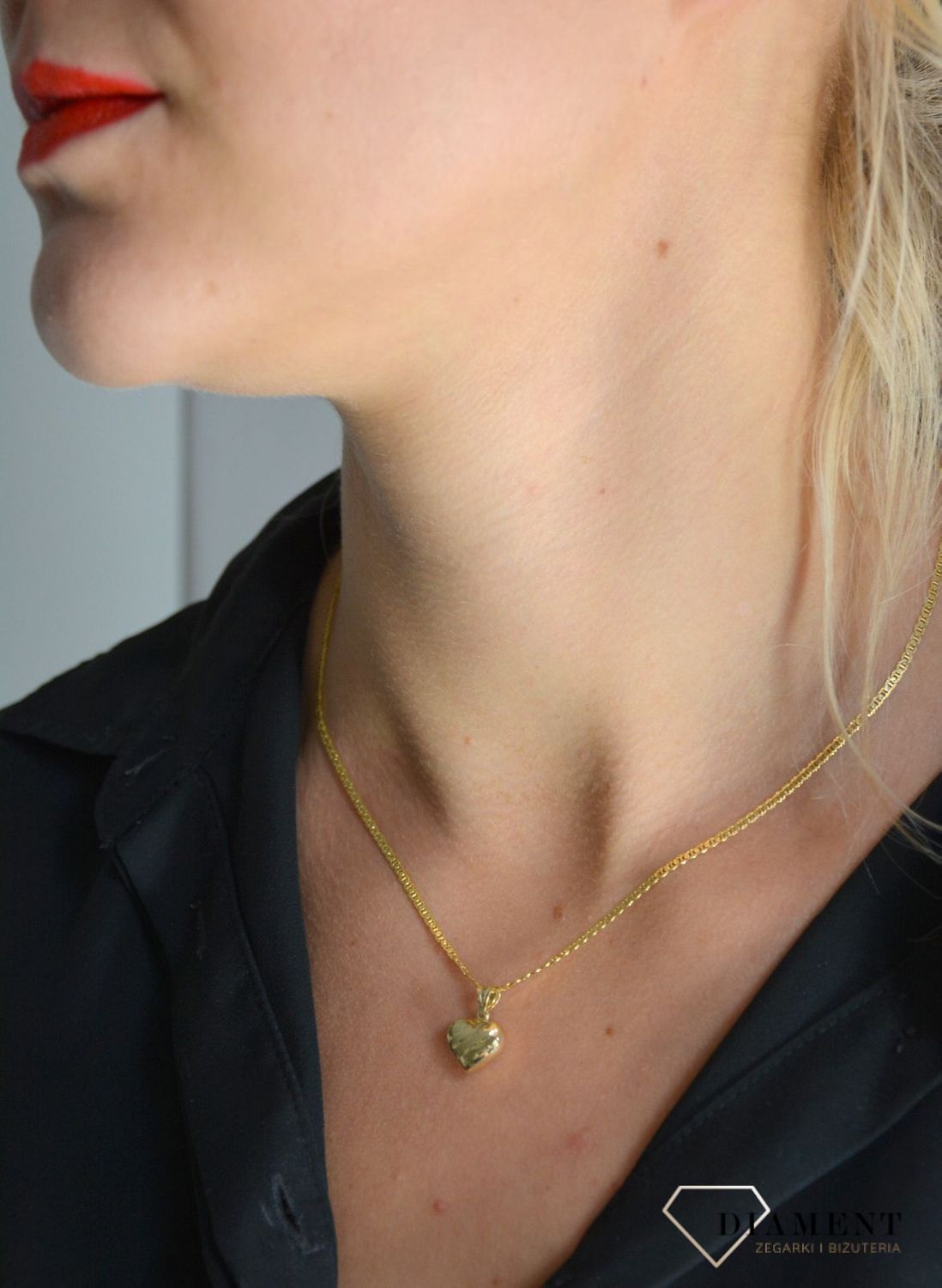 Złota zawieszka 585 wypukłe serce DIA-ZAW-0352-585.jpg