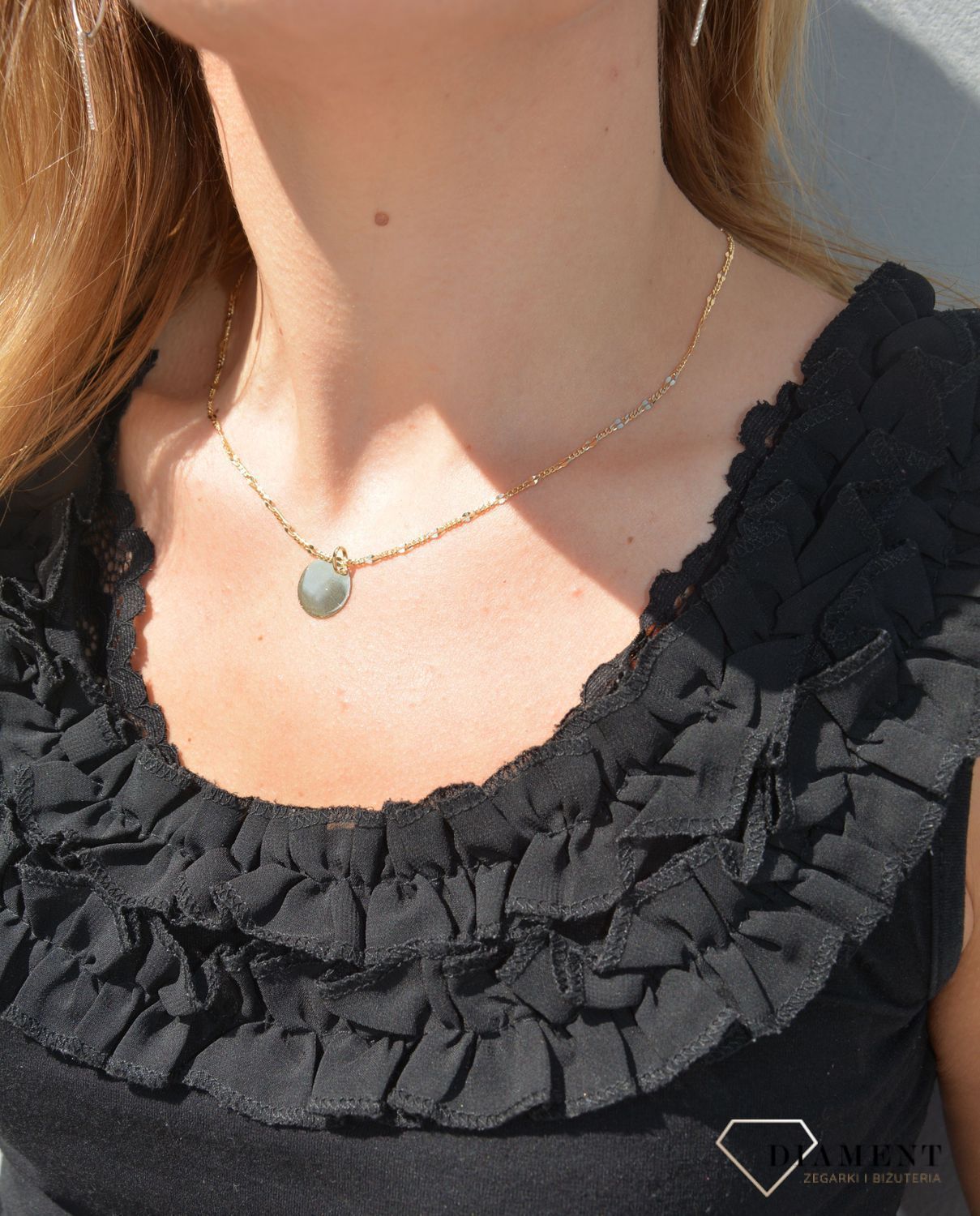 Złota zawieszka 585 gładkie koło DIA-ZAW-0355-585.jpg