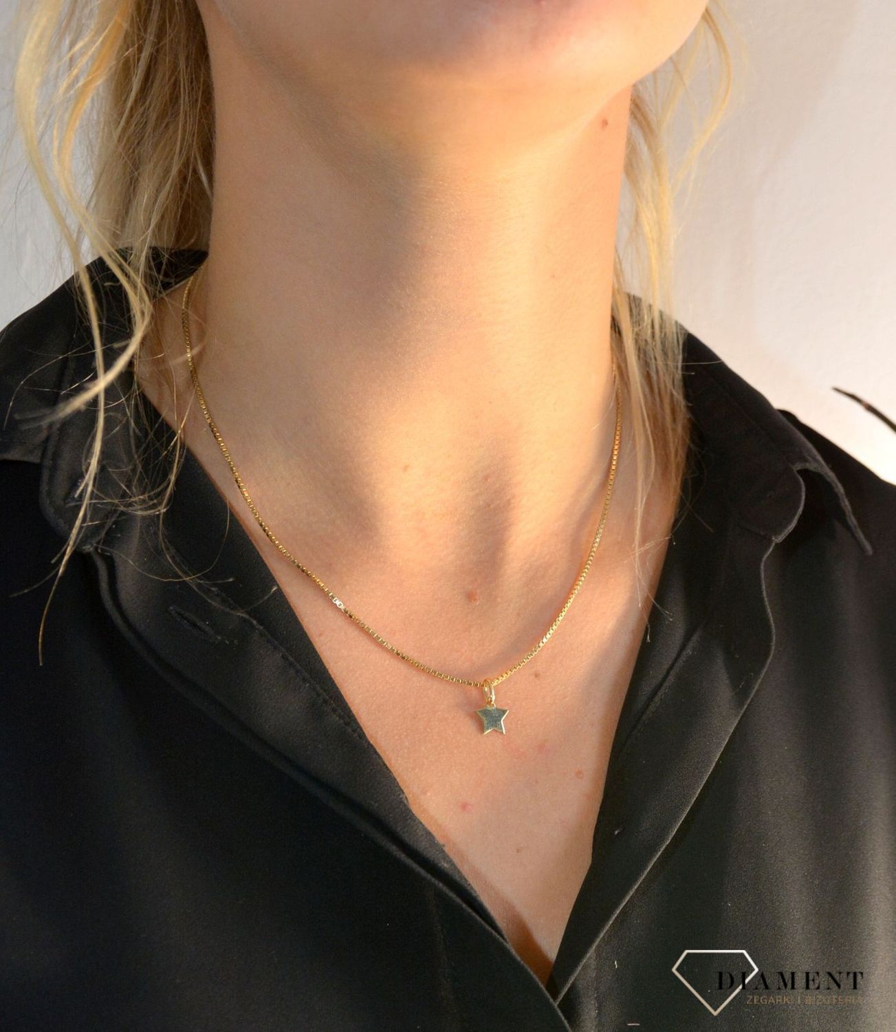 Złota zawieszka 585 gwiazdka DIA-ZAW-0356-585.jpg