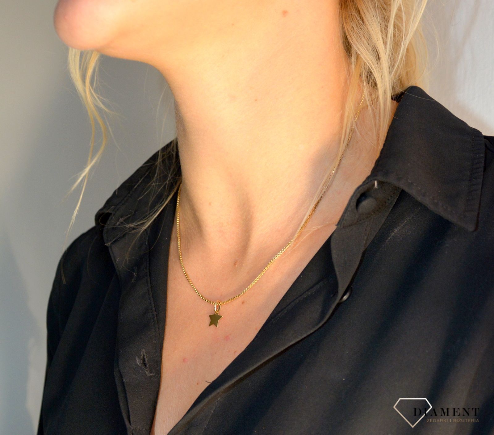Złota zawieszka 585 gwiazdka DIA-ZAW-0356-585.jpg