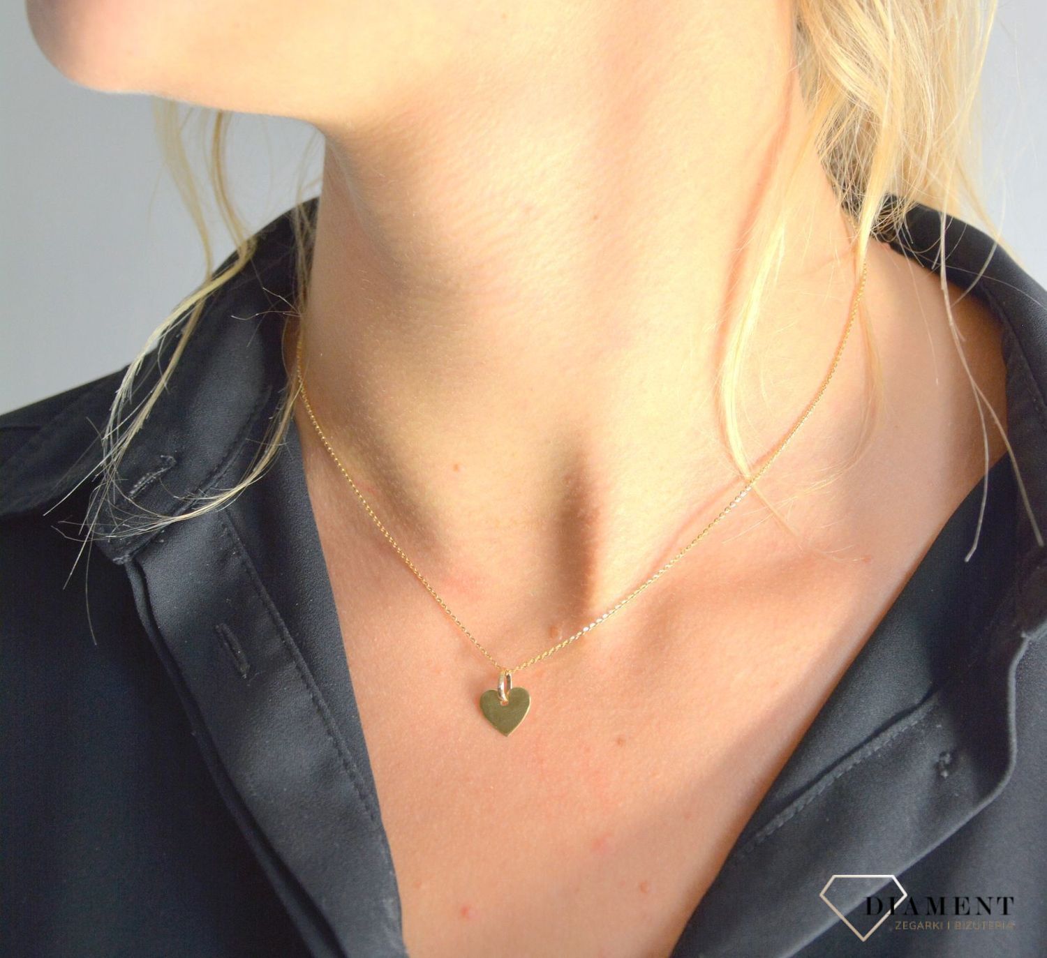 Złota zawieszka 585 blaszka serce DIA-ZAW-0358-585.jpg