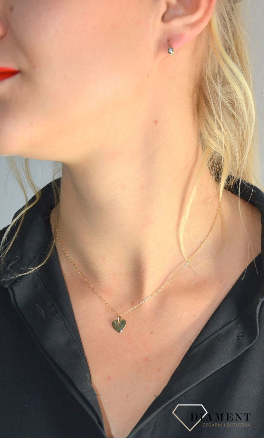 Złota zawieszka 585 blaszka serce DIA-ZAW-0358-585.jpg