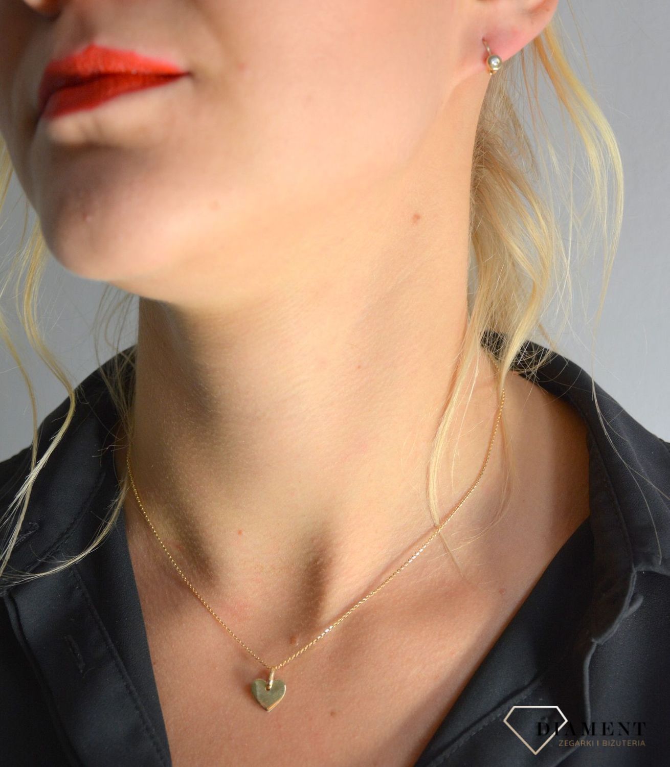 Złota zawieszka 585 blaszka serce DIA-ZAW-0358-585.jpg